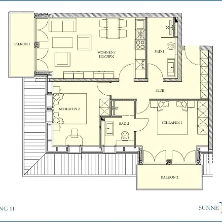 Sunnevelt-apartment-11 * Ostseebad Kühlungsborn
